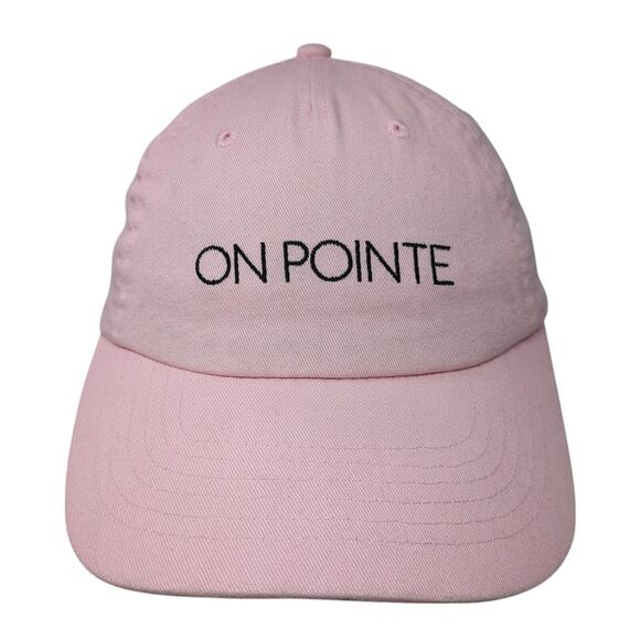 On Pointe Slideback Hat Pink OSFA Adjustable Embroidered 6 Panel Danskin - Picture 1 of 9